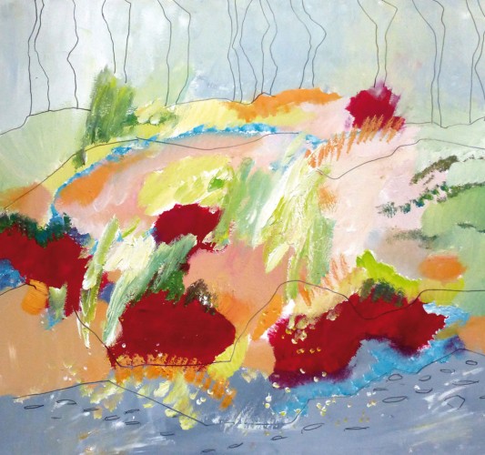 Aus der Serie „transit to another  land“, 2016, Öl auf Karton, 50 x 50 cm